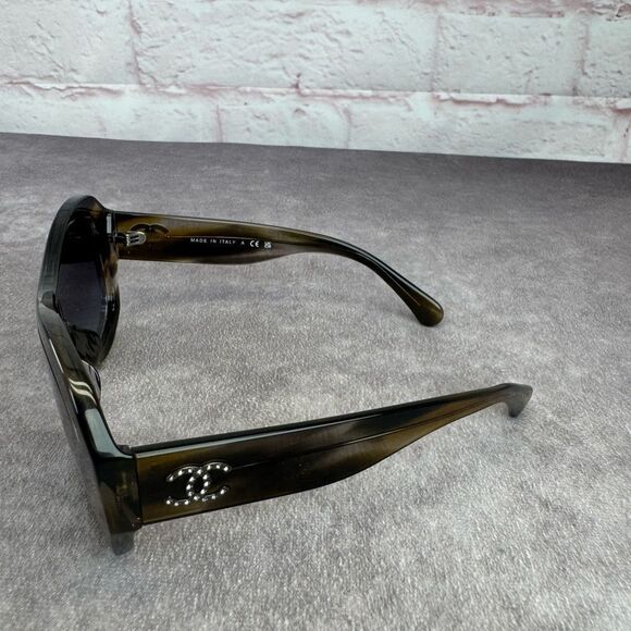 Chanel Acetate Crystal CC Shield Sunglasses 5497-B-A - Picture 8 of 14